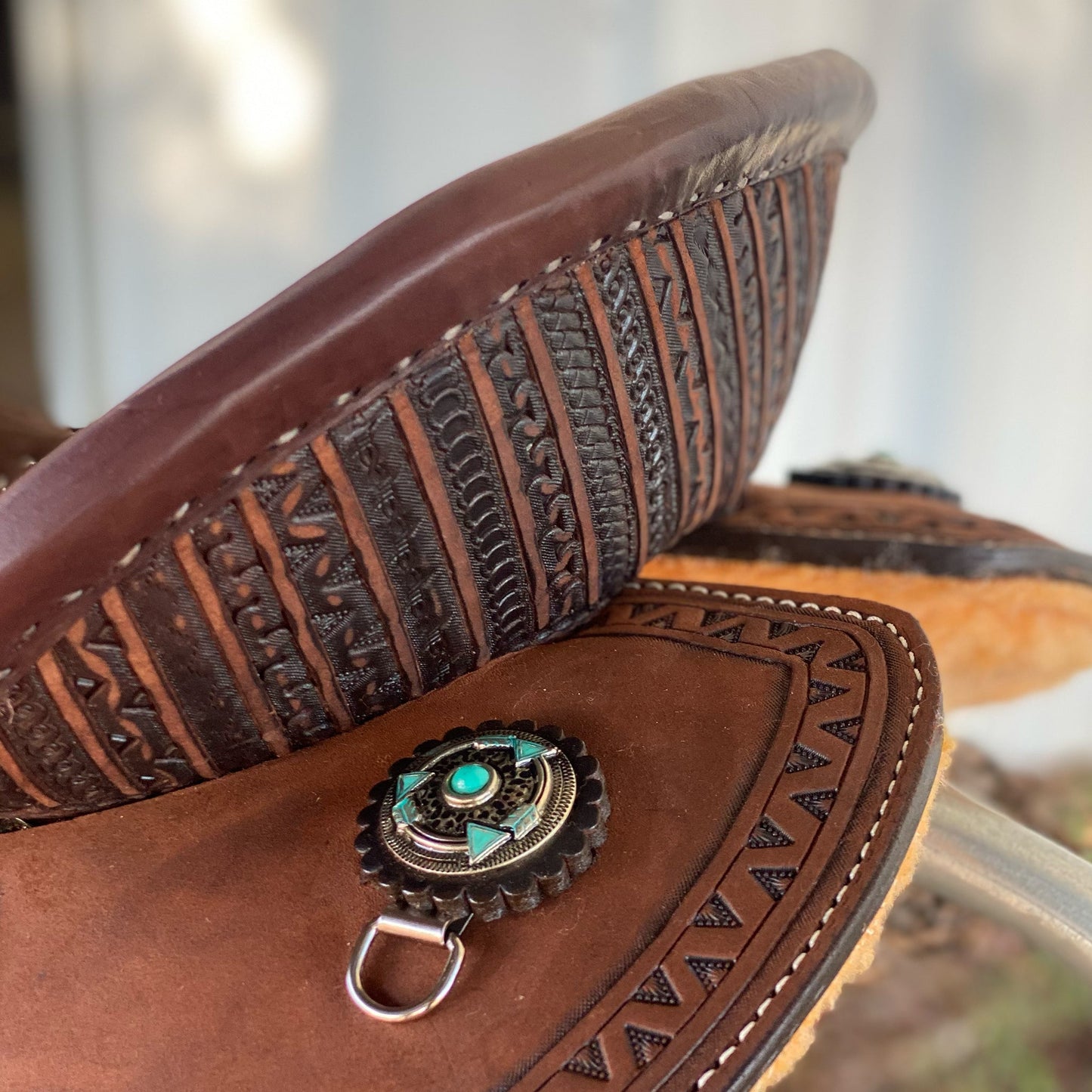 14", 14.5", 15" Geo-Aztec Alamo Air Barrel Saddle