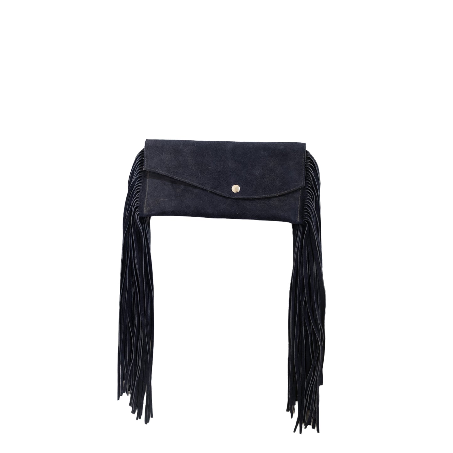 Handbag navy blue suede
