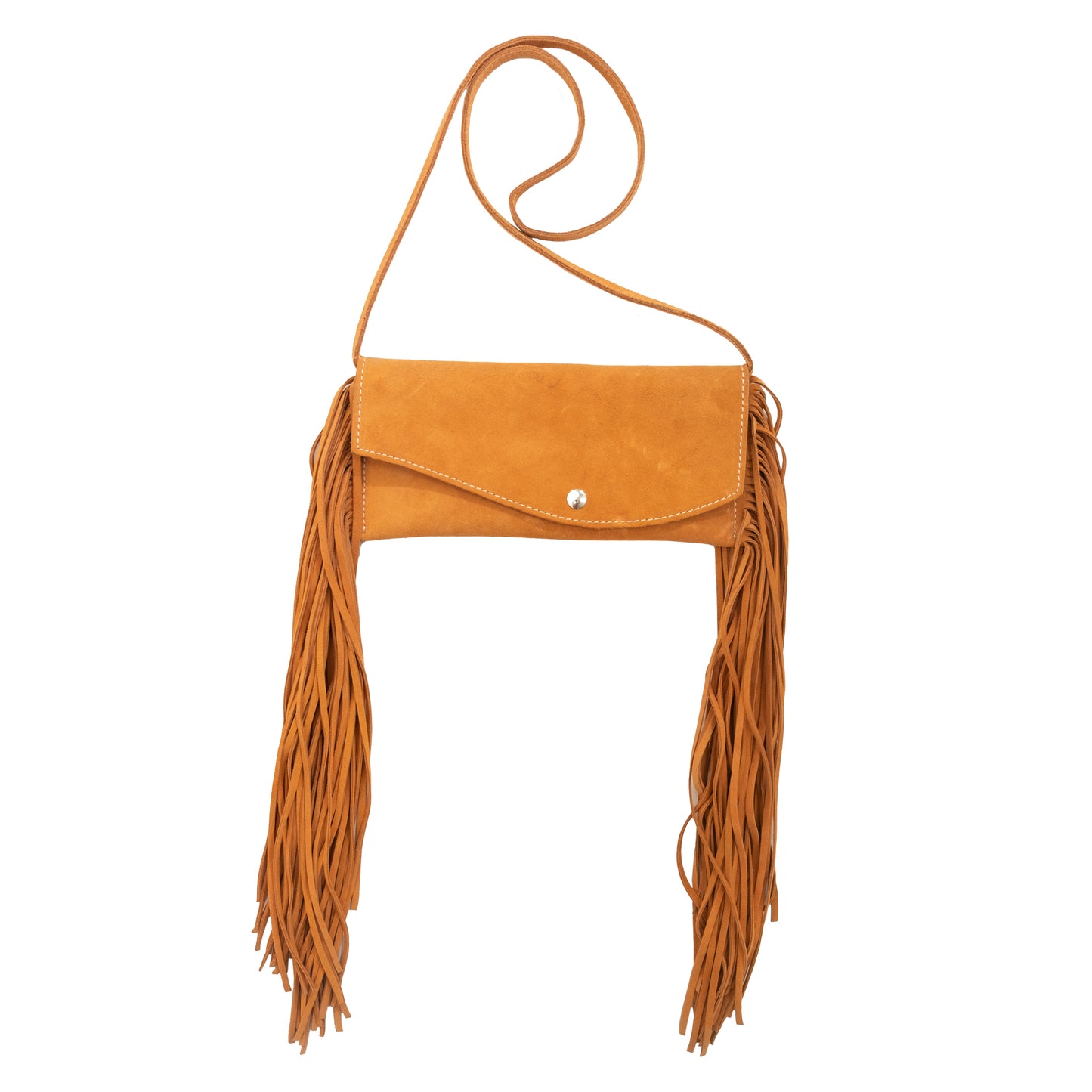Handbag orange suede