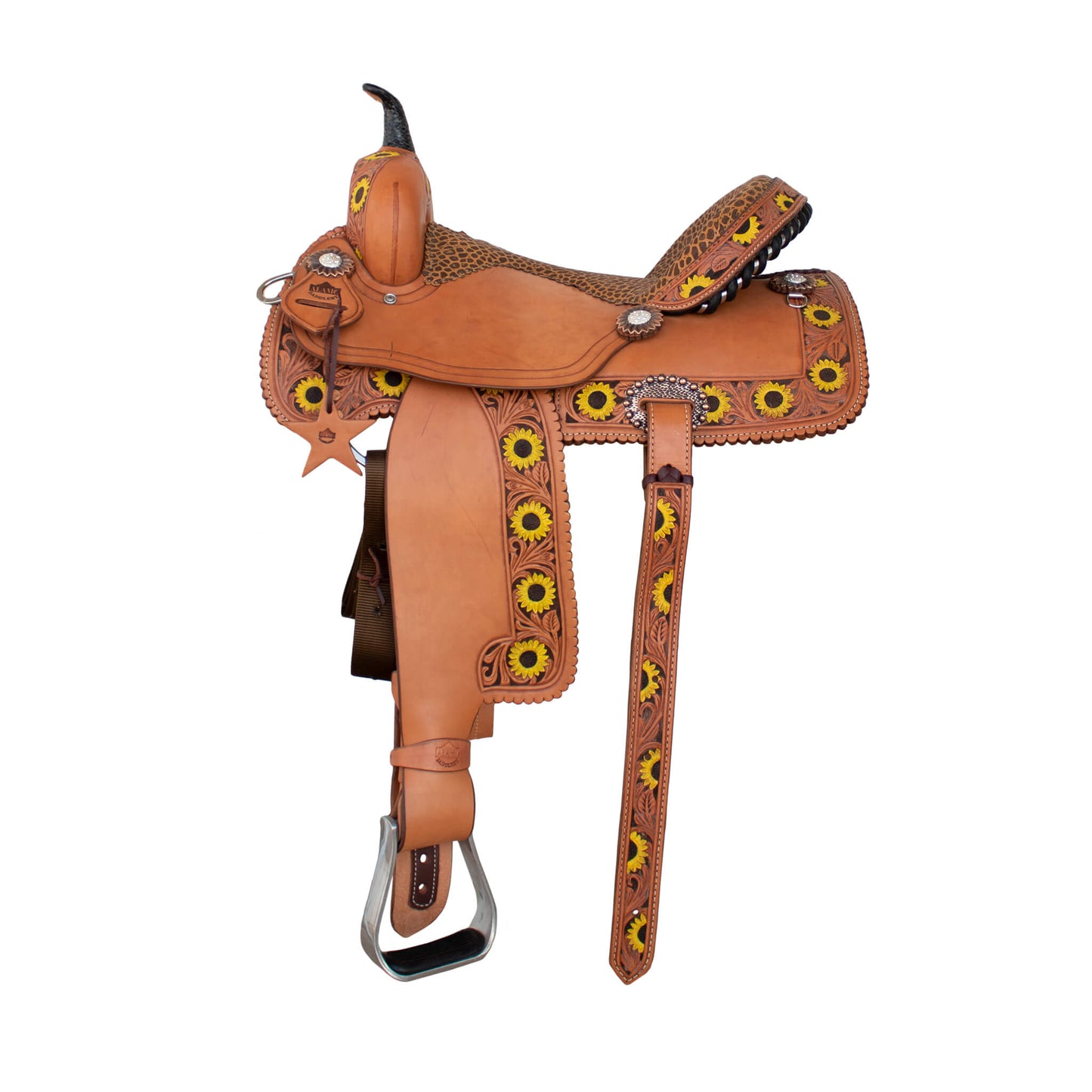 Sunflower Border Barrel Saddle