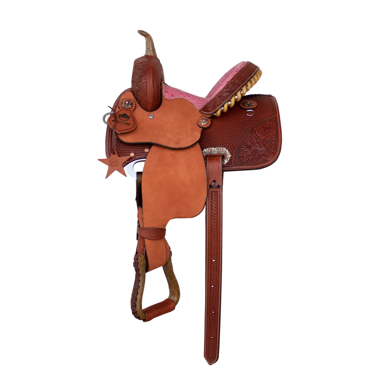 Youth rose barrel saddle.