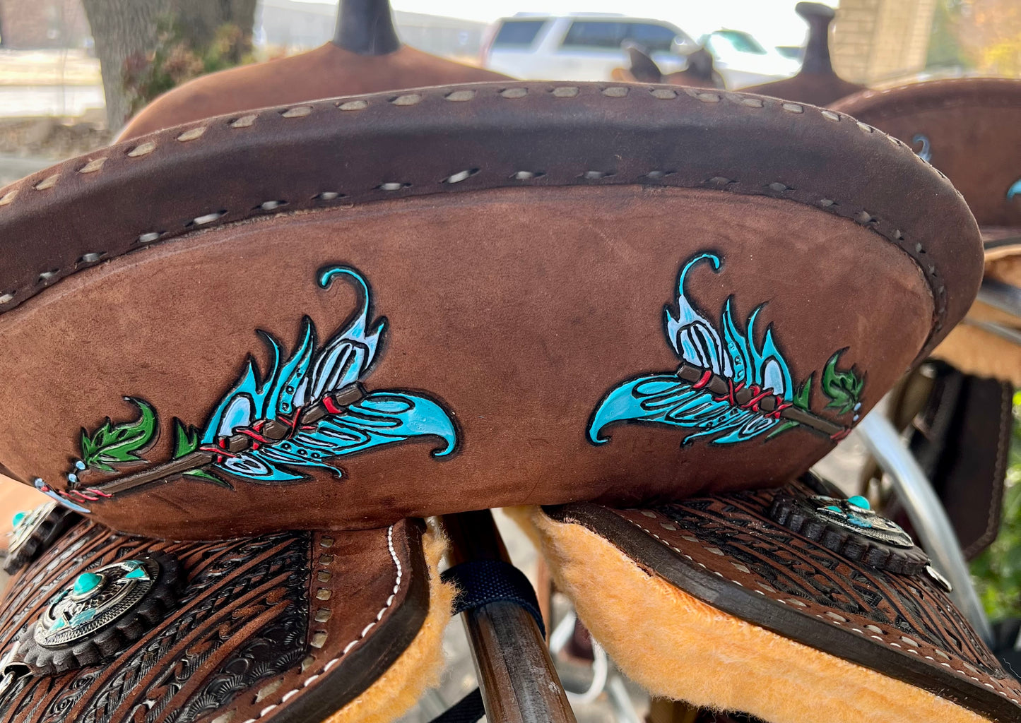 15" Aztec Arrow Air Barrel Saddle