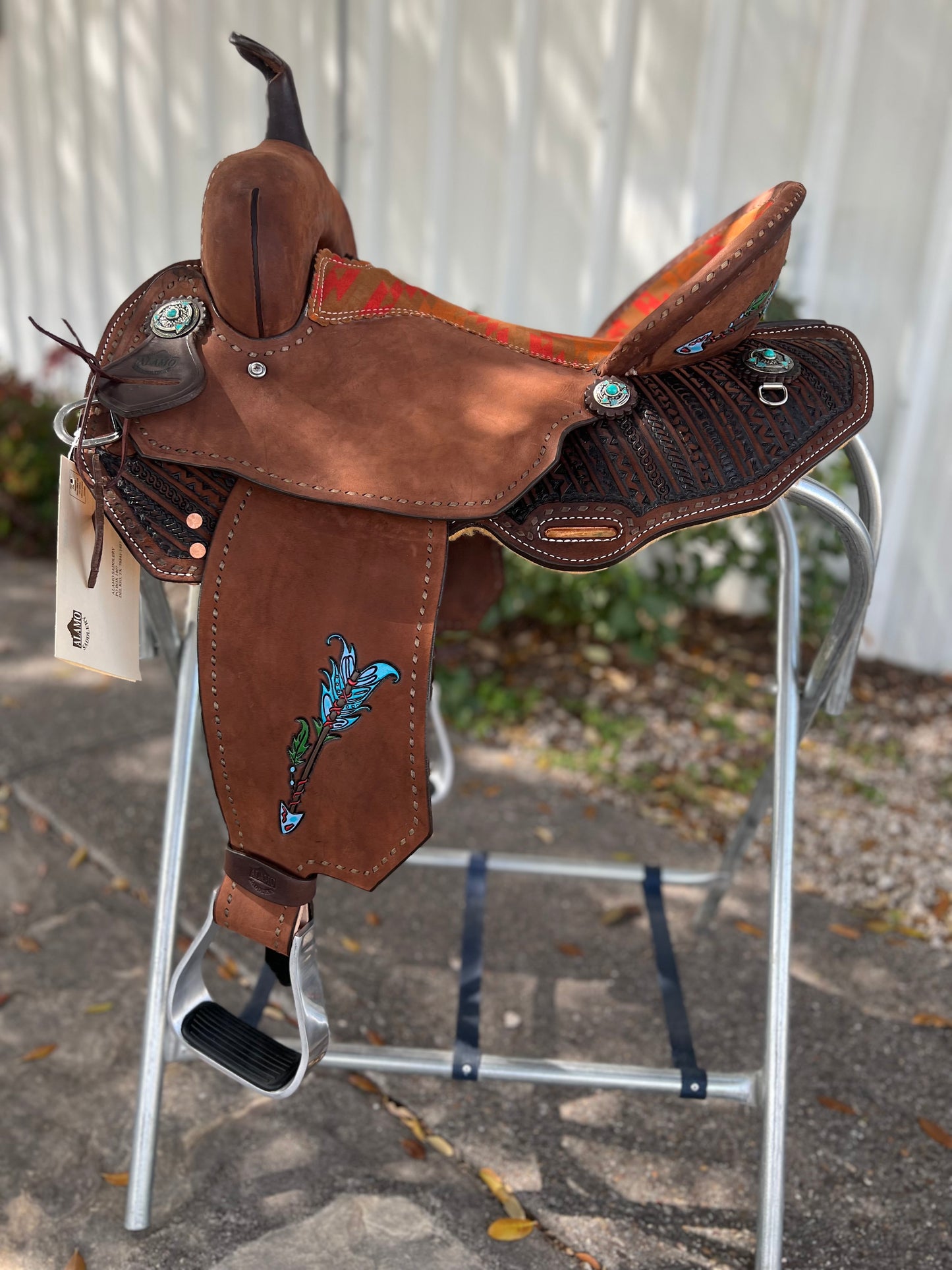 15" Aztec Arrow Air Barrel Saddle
