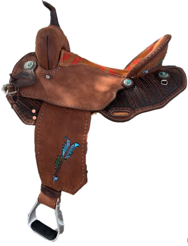 15" Aztec Arrow Air Barrel Saddle