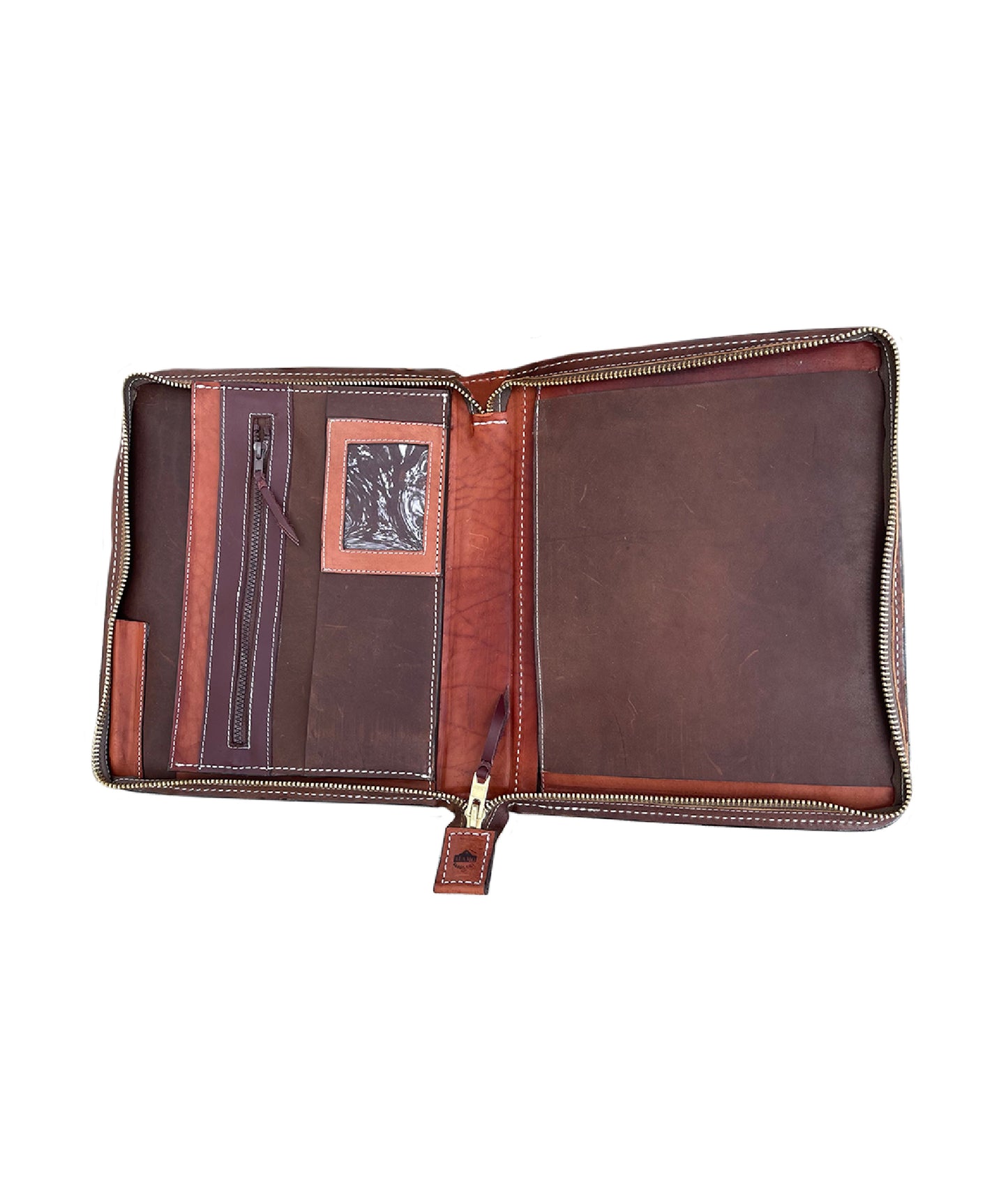 Cowboy Briefcase chocolate leather AA tooling