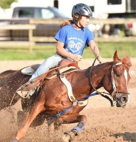 2074-J8 5/8" Wave one ear headstall chocolate leather holographic overlay with crystals and spots
