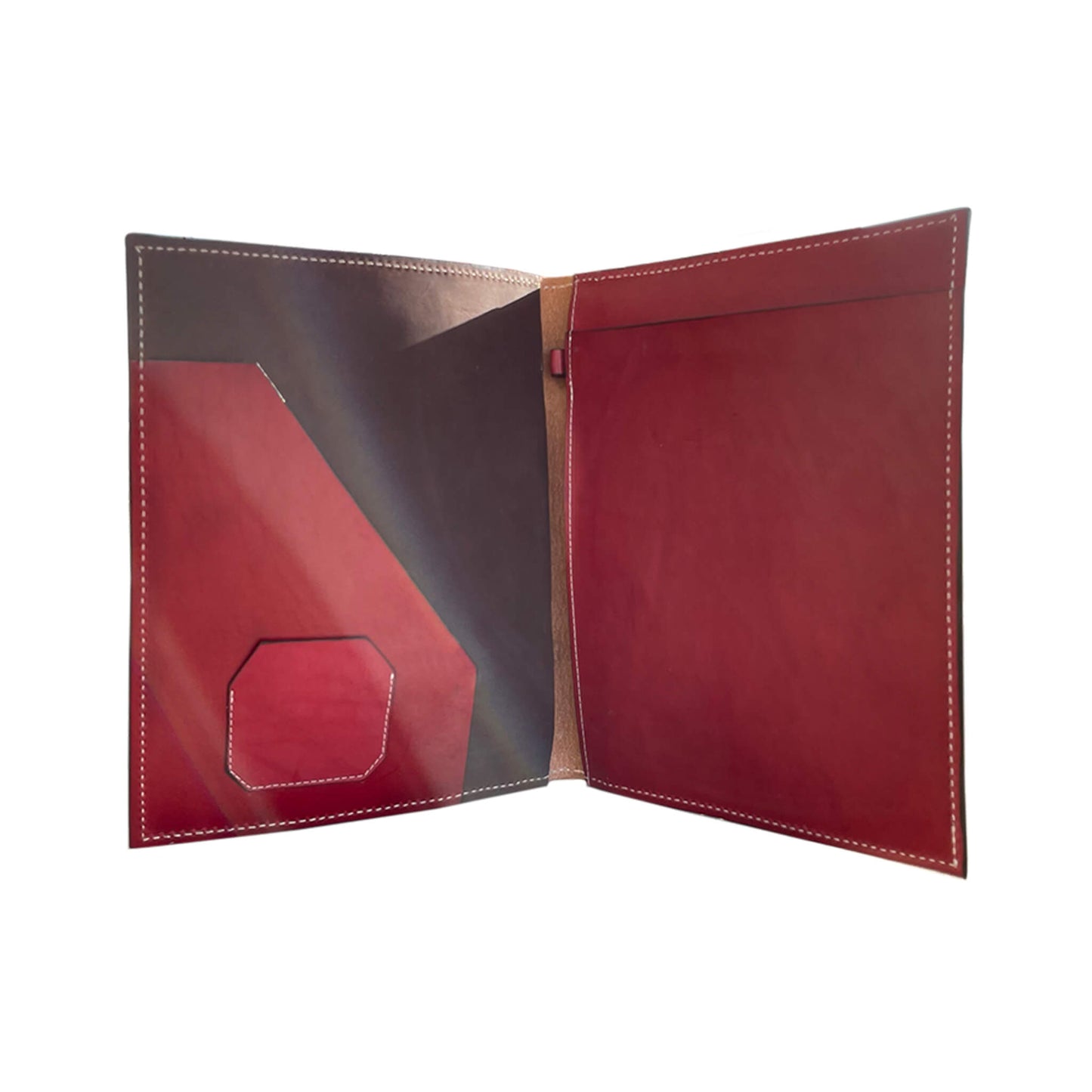 Large portfolio dirty pink and golden leather rose tooling