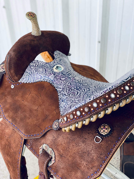 Lilac Barrel Saddle