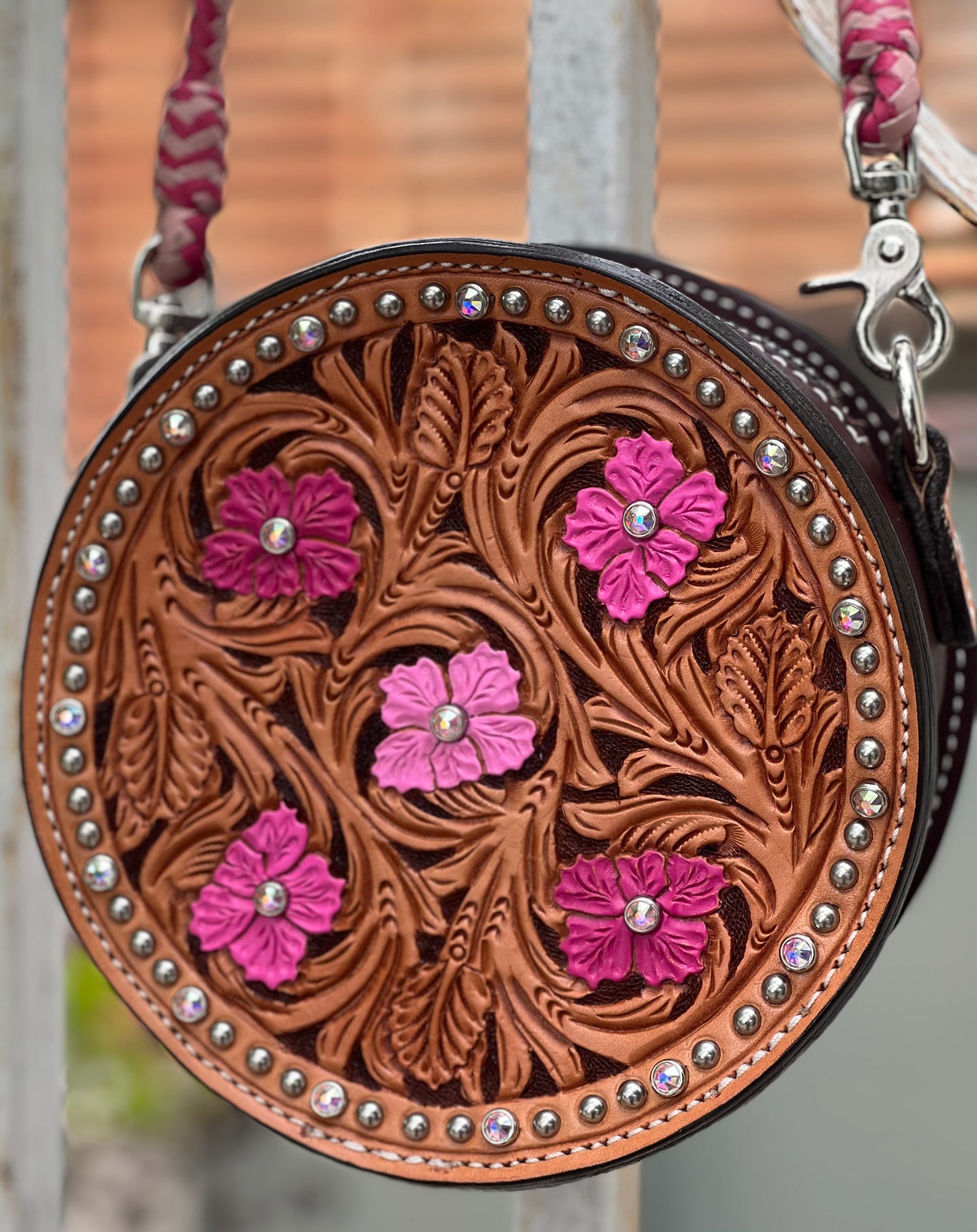 8" Rhinestone Cowgirl Canteen Handbag