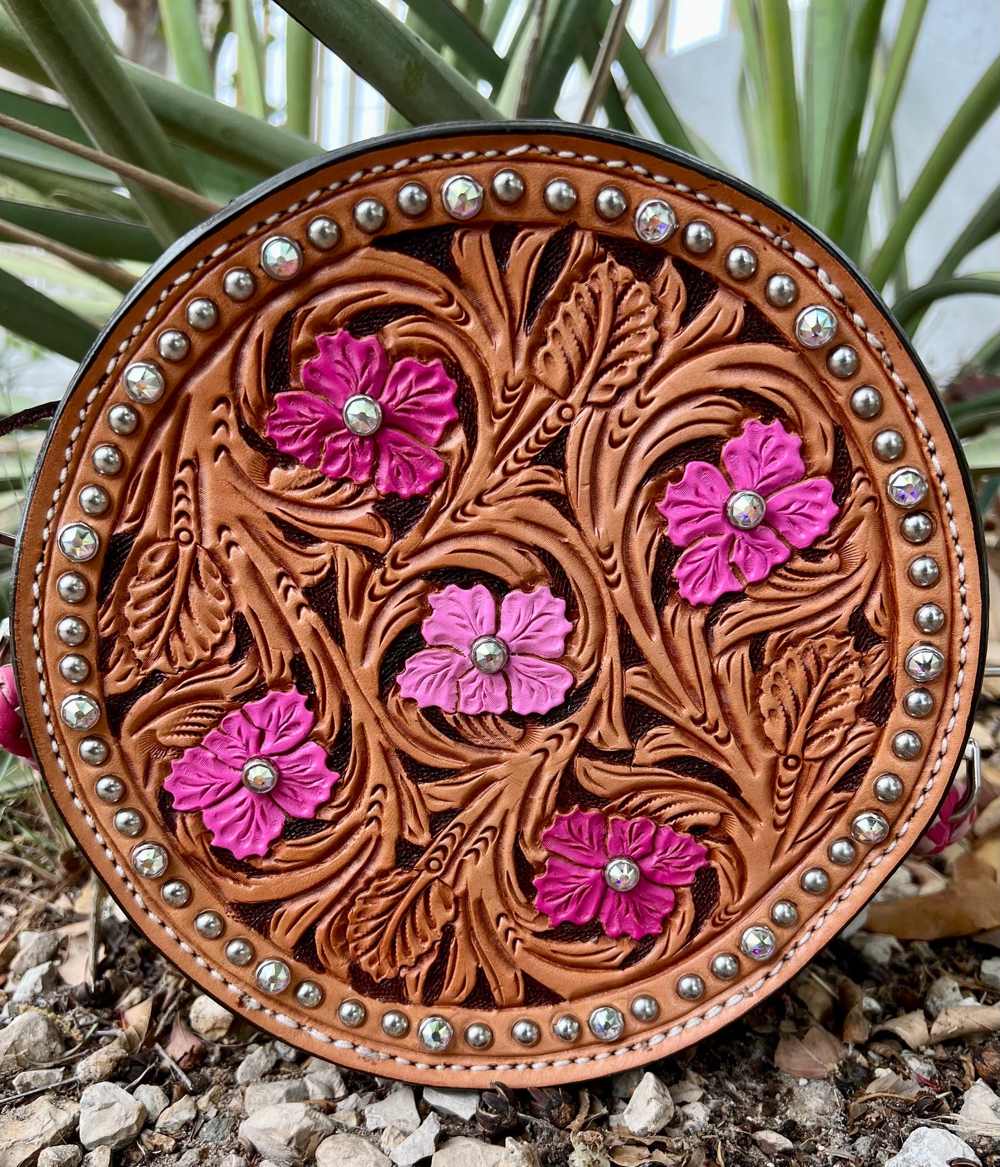 8" Rhinestone Cowgirl Canteen Handbag