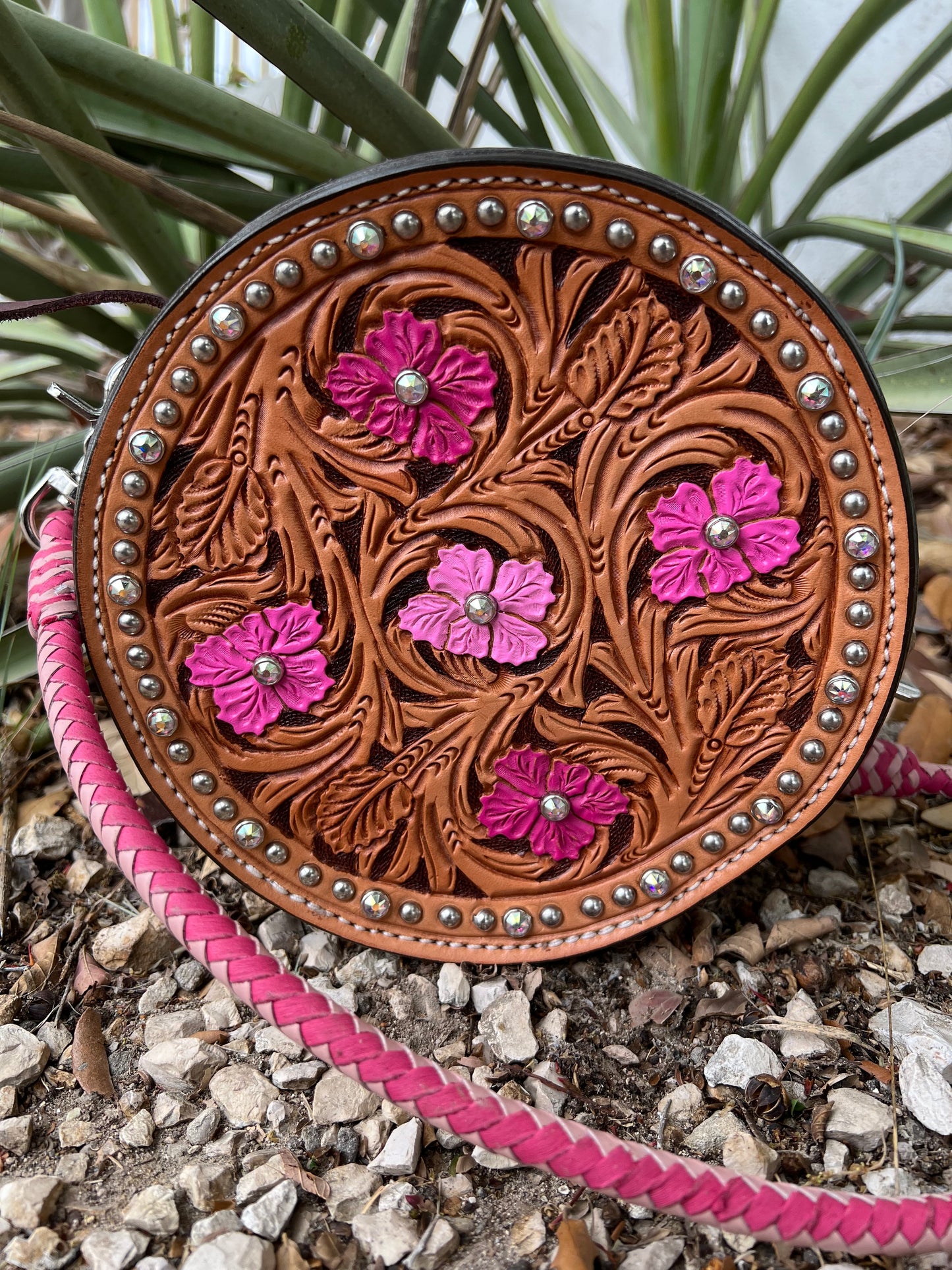 8" Rhinestone Cowgirl Canteen Handbag