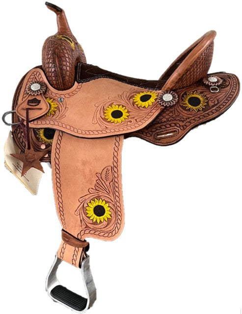 14.5" Sunflower Air Barrel Saddle
