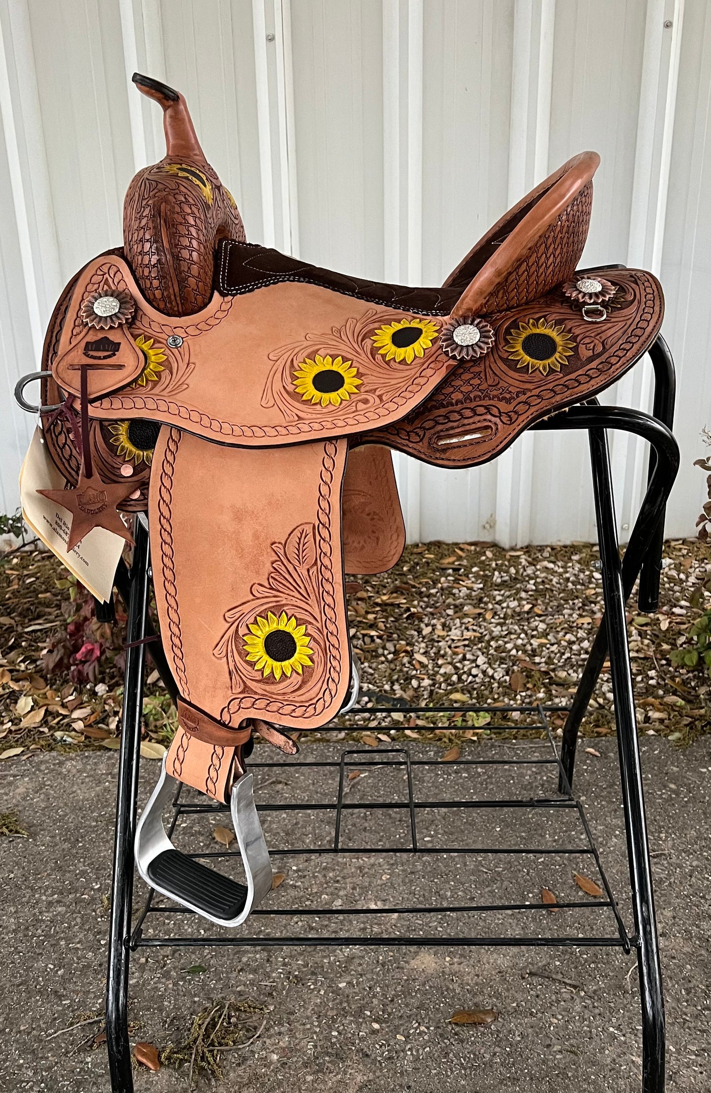 14.5" Sunflower Air Barrel Saddle