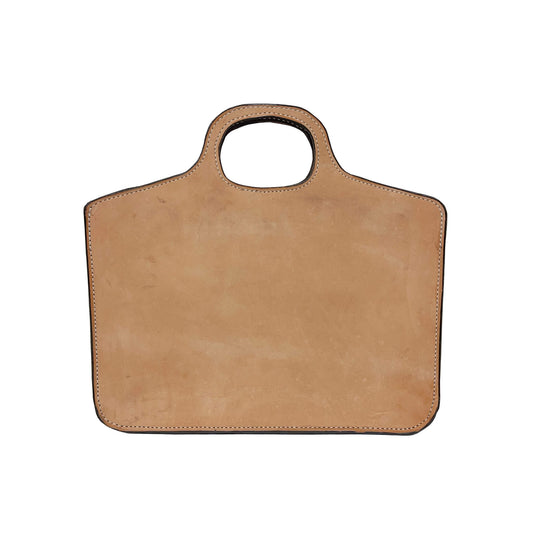 Traveling Cowboy rough out golden leather.