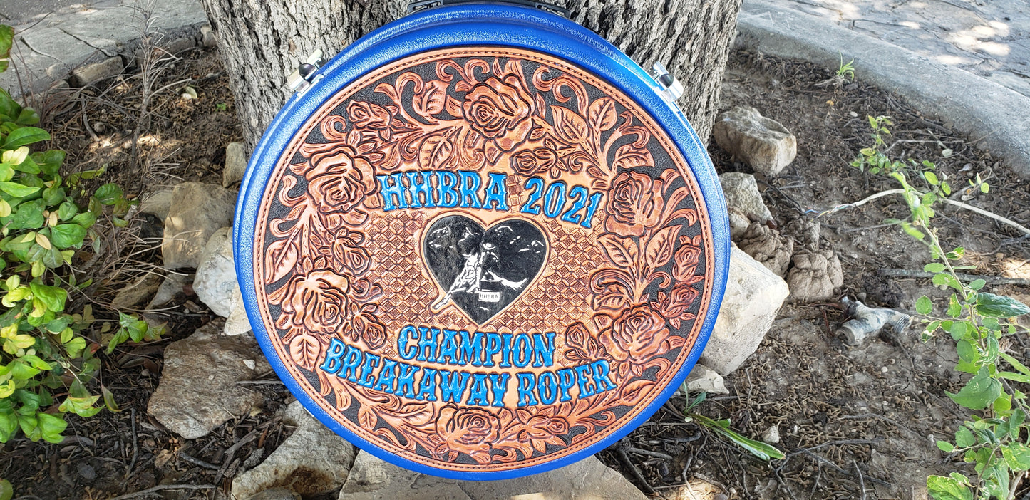 Rodeo Award | Rope Can Combo Tooled with Paint, logo & Lettering (21)