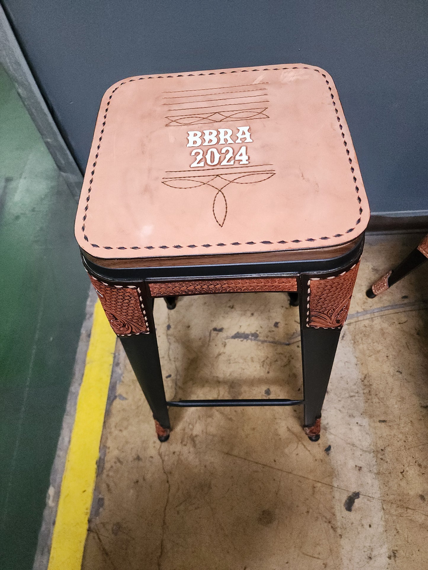 Rodeo Award | Bar Stool Trophy Cowboy Stitch Edition
