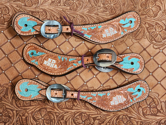Rodeo Award | Spur Straps Full Floral Tool w/ Background paint (5 letters)
