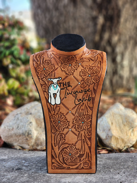 ADD- your custom initials or name or brand to any of our necklace stands