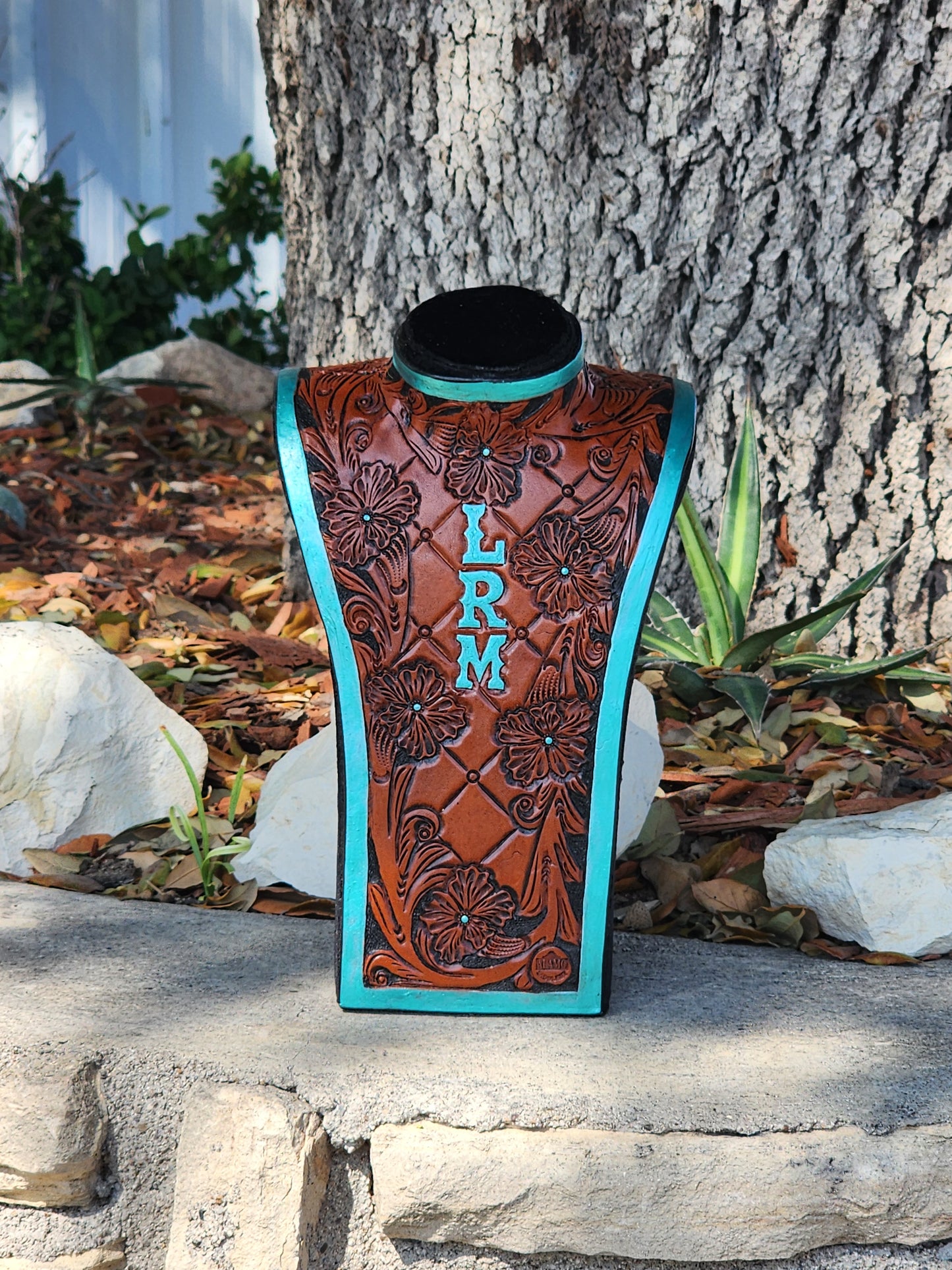 ADD- your custom initials or name or brand to any of our necklace stands