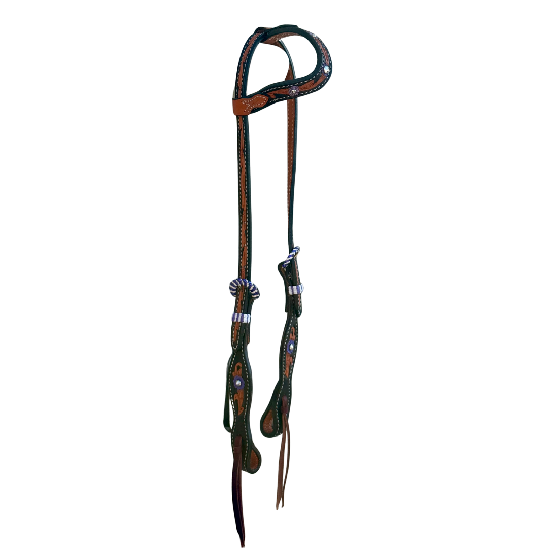 2074-Purple Collection 5/8" Wave one ear headstall
