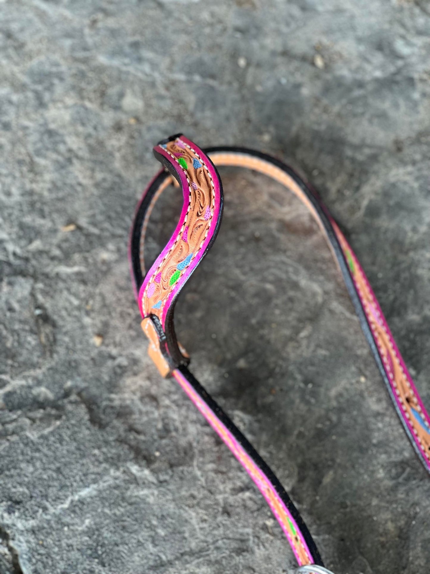 2074-Confetti 5/8" Wave one ear headstall