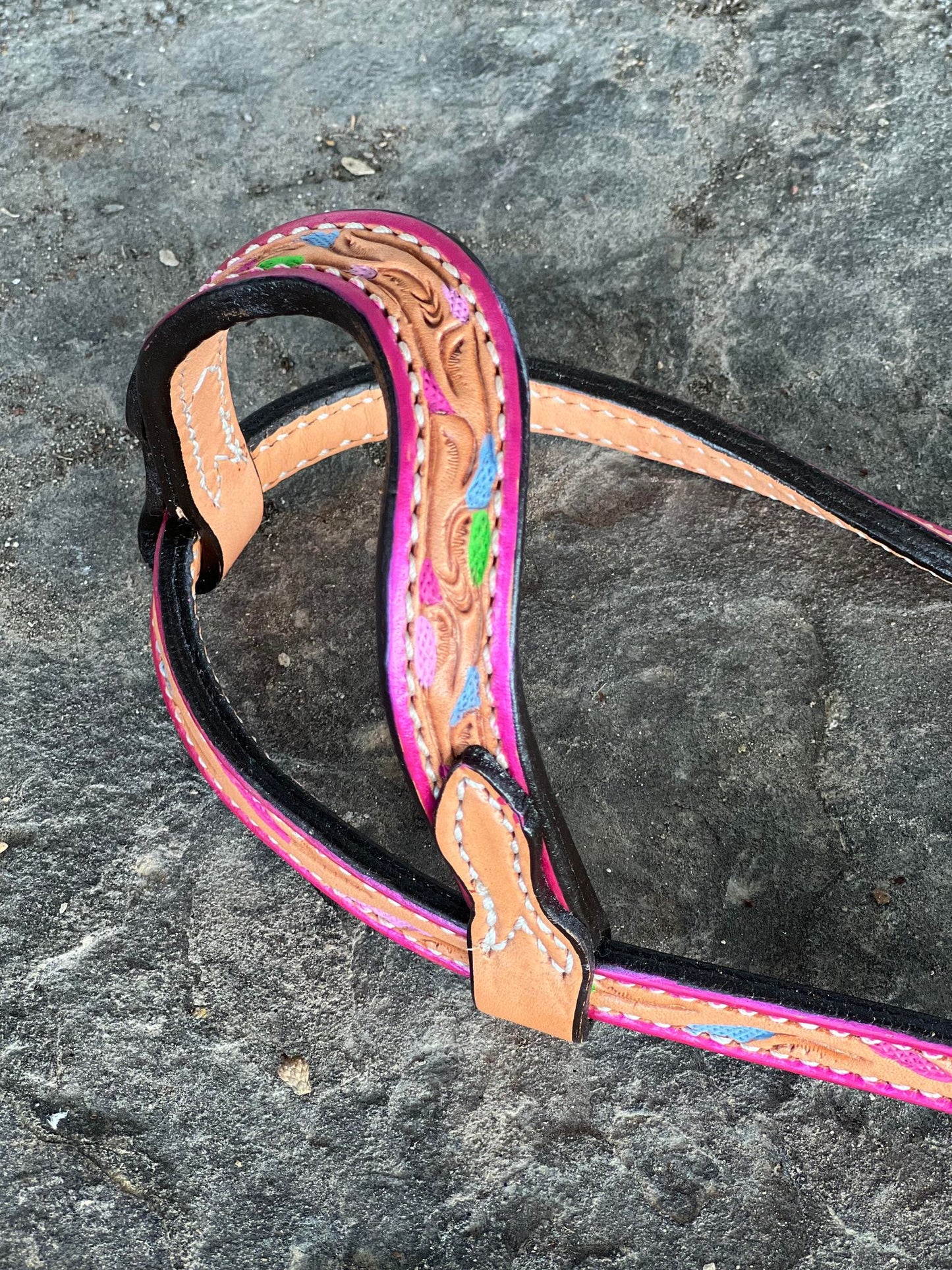 2074-Confetti 5/8" Wave one ear headstall