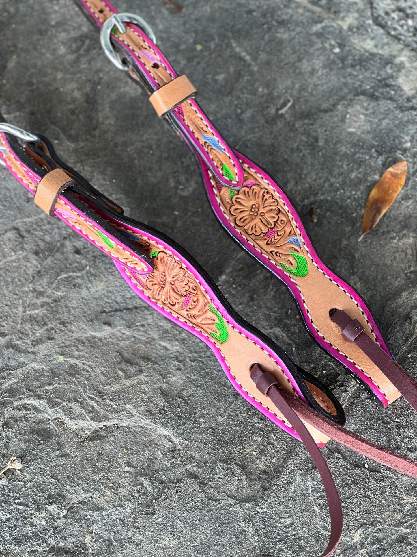 2074-Confetti 5/8" Wave one ear headstall