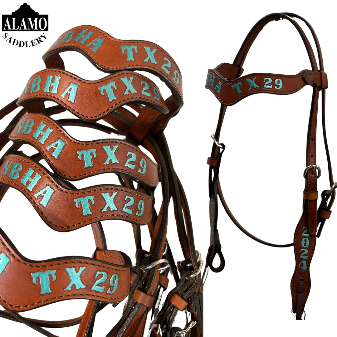 Rodeo Award | 1.5" Wave Browband w/ Lettering