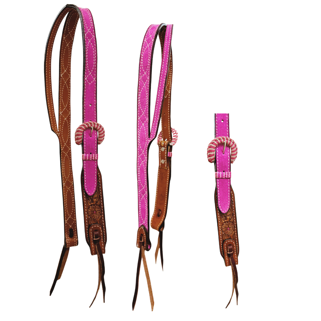 Slit ear- Pink Cowboy Stitch