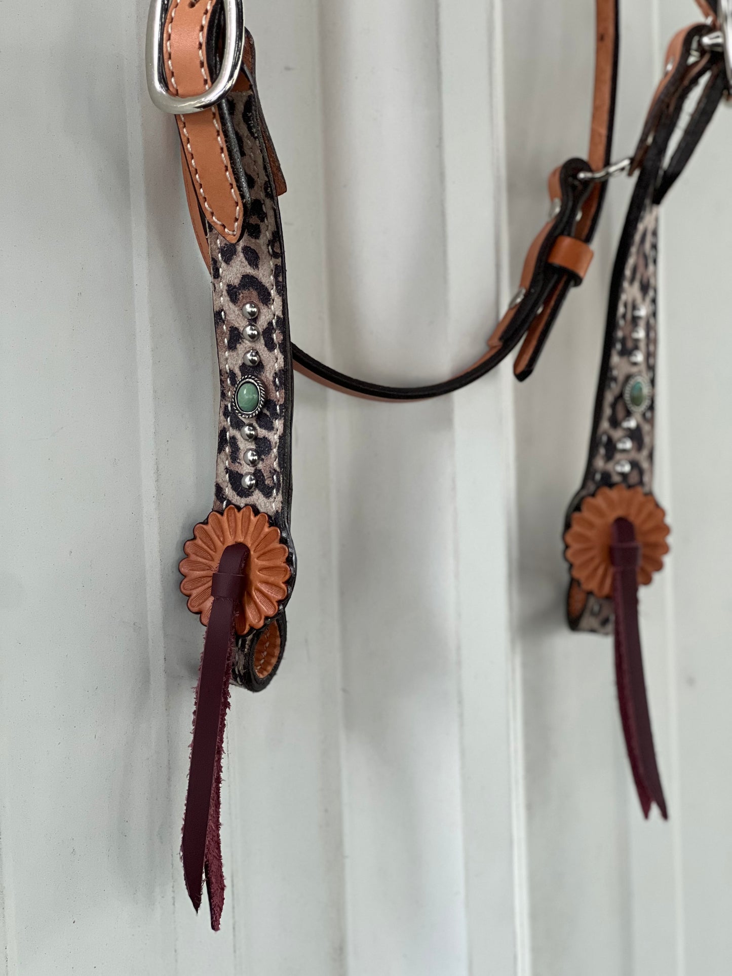 2800- Cheetah 1-1/2" Contour browband headstall