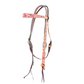 2800- Cheetah Rose 1-1/2" Contour browband headstall