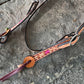 2800- Cheetah Rose 1-1/2" Contour browband headstall