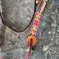 2800- Cheetah Rose 1-1/2" Contour browband headstall