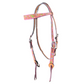 2800-Confetti 1-1/2" Contour browband headstall