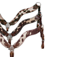 3017-Cow Suede 2-1/2" Wave breast collar chocolate leather w/ cow suede overlay & YOUR CHOICE OF BUCKSTITCH COLOR