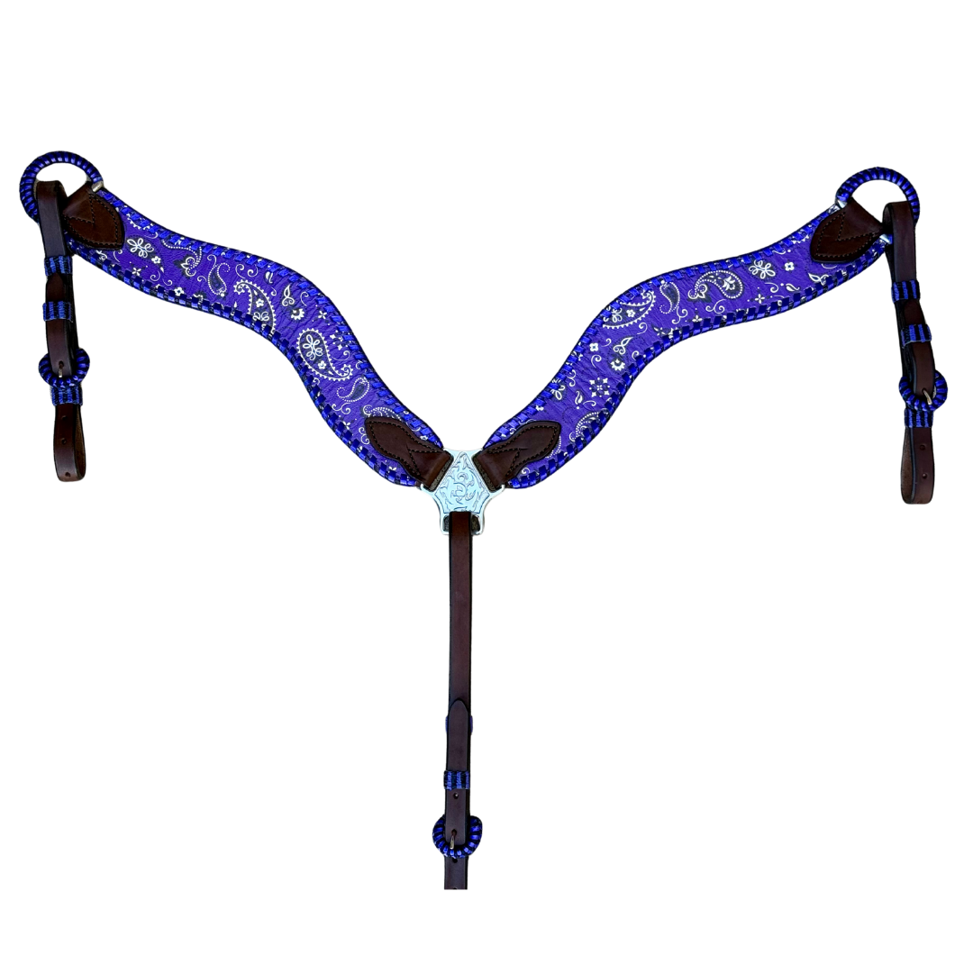 2.5" Wave Breast Collar | 3017 Bandana Purple