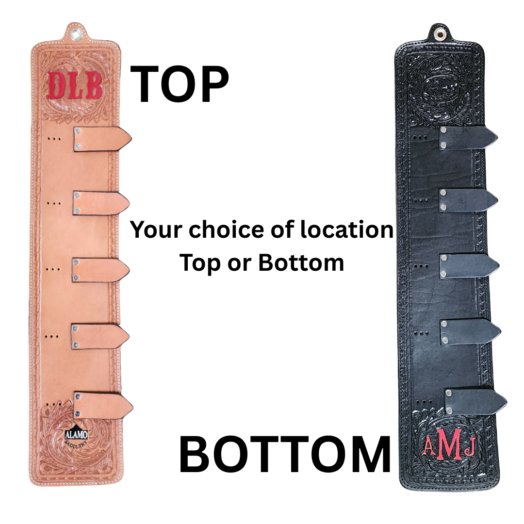 Add Initials- TOP OR BOTTOM OF BUCKLE HOLDER
