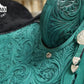 Full Turquoise Floral Tooled Show Saddle