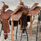 15" El pinto (Two-toned leather w/ Cheyanne roll) Barrel Saddle