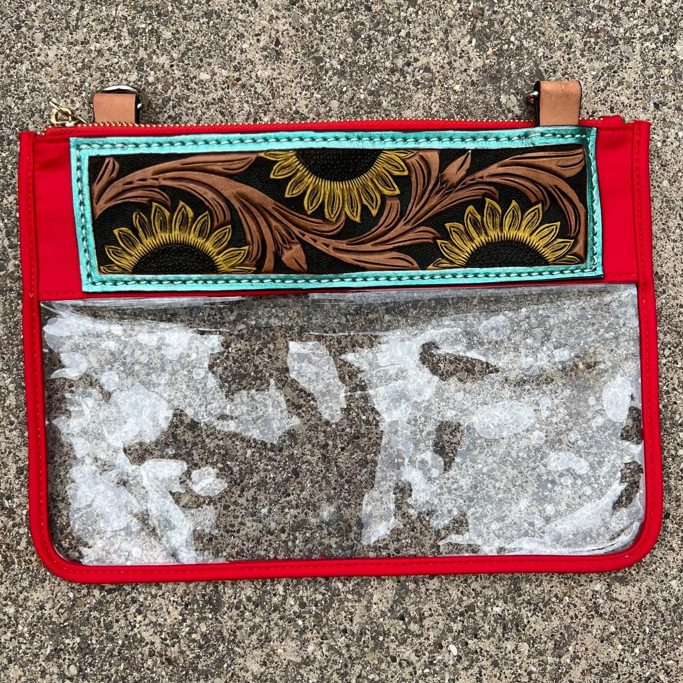 Clear tooled stadium/ travel bag (WITHOUT STRAP)