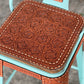 (STOCK) SET OF 2 30" THE COWBOY w/ Turquoise Short Back Bar Stools