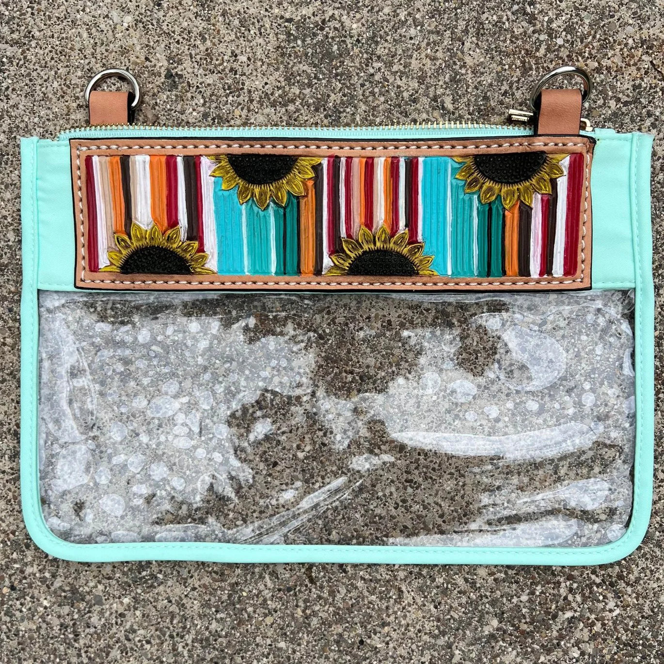 Clear tooled stadium/ travel bag (WITHOUT STRAP)