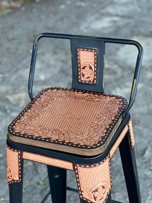 (STOCK!) SET OF 2 30" THE CINNAMON SWIVEL BLACK  BAR STOOLS
