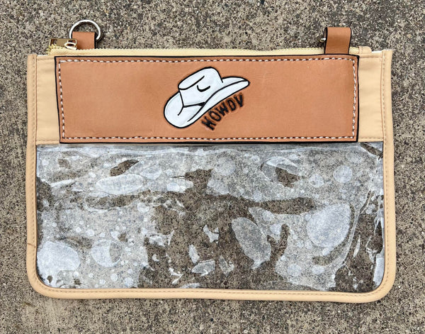 Clear tooled stadium/ travel bag (WITHOUT STRAP)