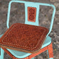 (STOCK) SET OF 2 30" THE COWBOY w/ Turquoise Short Back Bar Stools