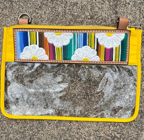 Clear tooled stadium/ travel bag (WITHOUT STRAP)