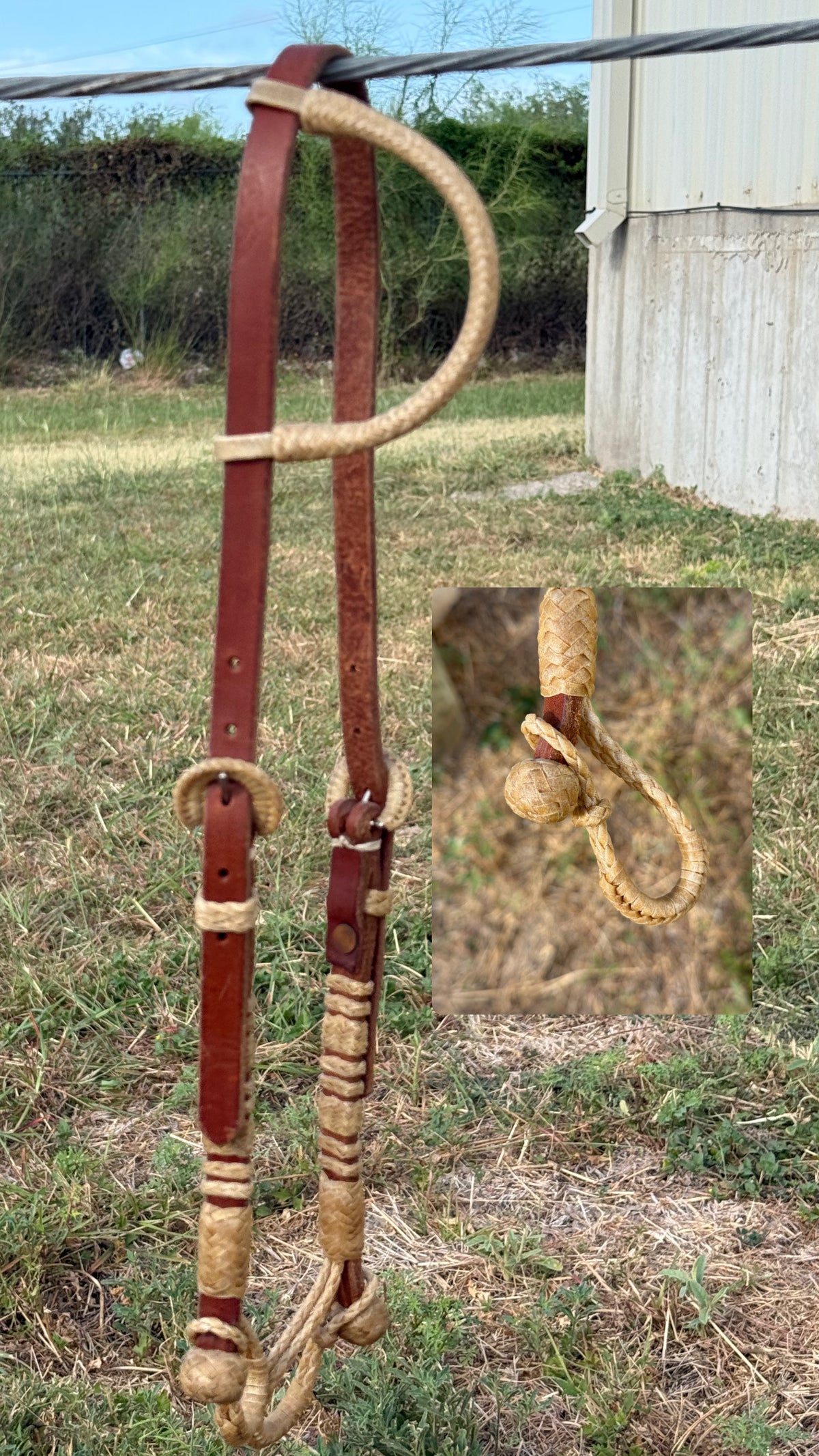 One Ears | Rawhide Braided Headstalls
