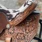 15" El pinto (Two-toned leather w/ Cheyanne roll) Barrel Saddle