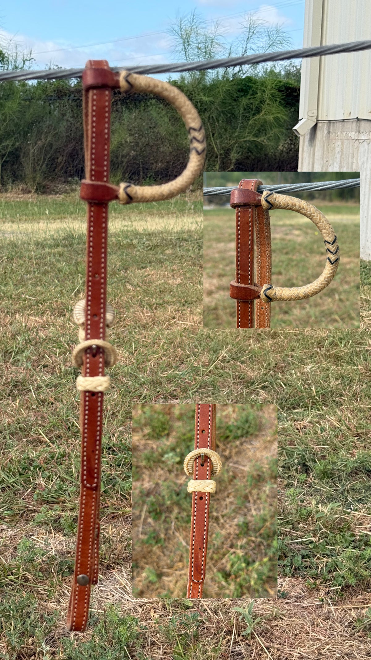 One Ears | Rawhide Braided Headstalls
