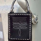The Card Handbags- Cowboy stitch Black